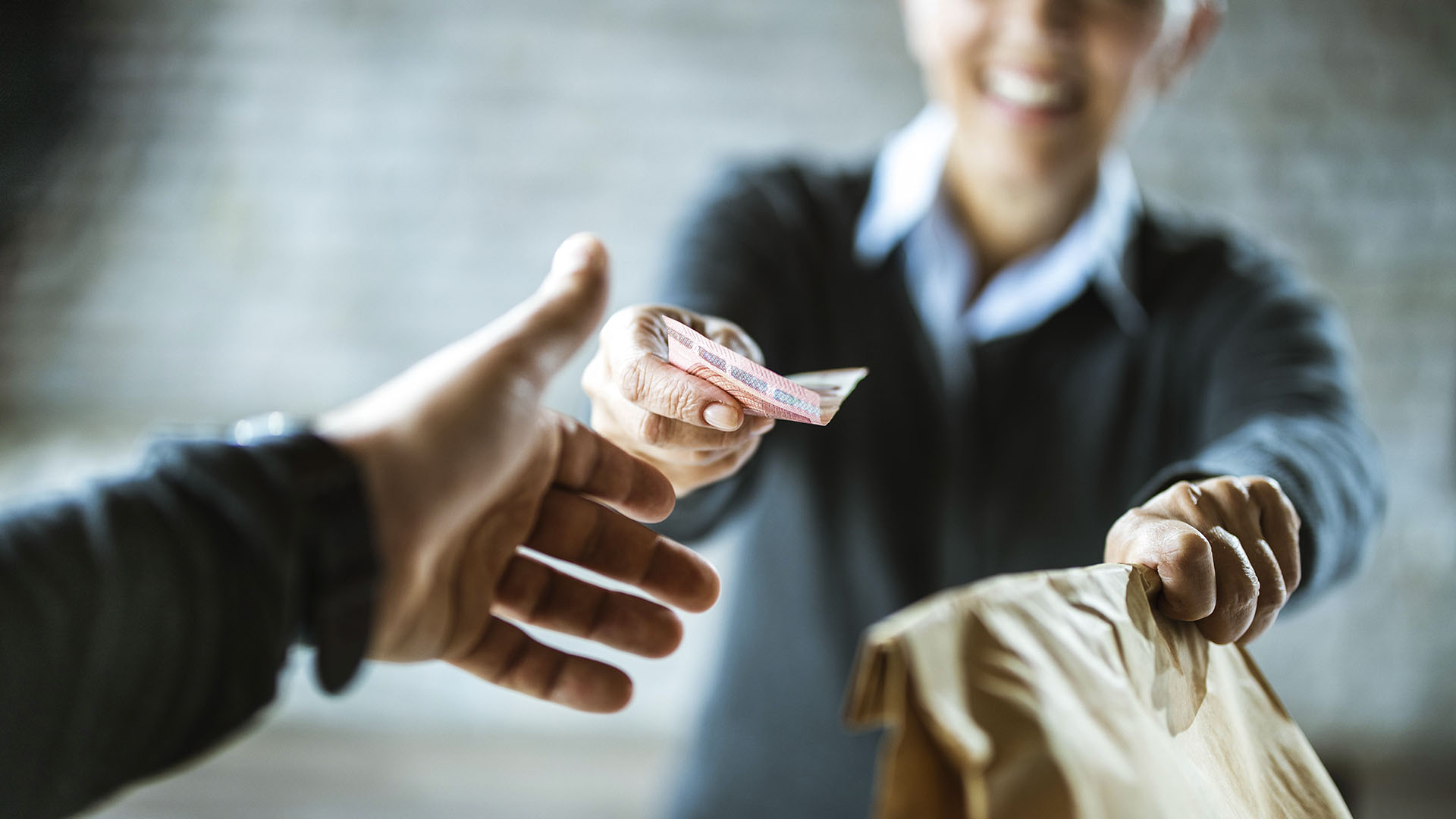 person delivering food
